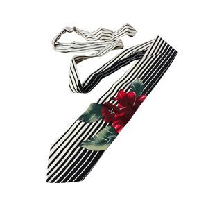 Vintage BACHRACH Italian Silk Tie 56” Flower